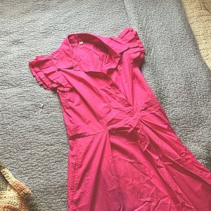 Bright Pink Midi Dress
